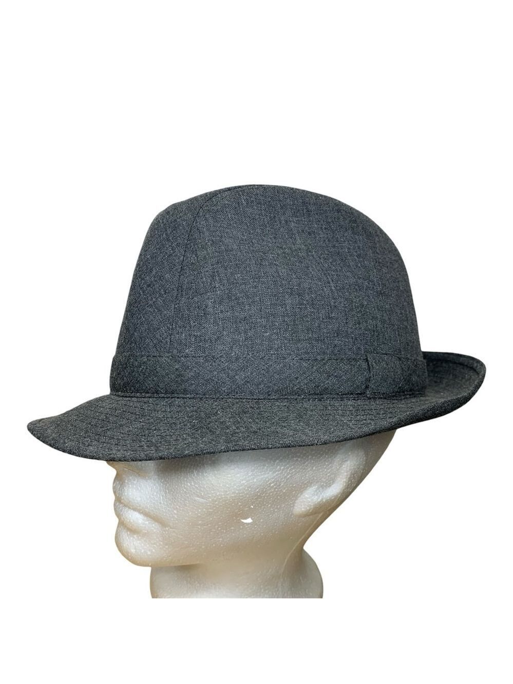 Vintage Lord Palmer Fedora Hat Gray Sz M/22" Classic Hipster Made In Italy